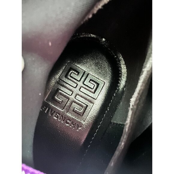 GIVENCHY Show Stretch Pointed Toe purple Platform Bootie size 38